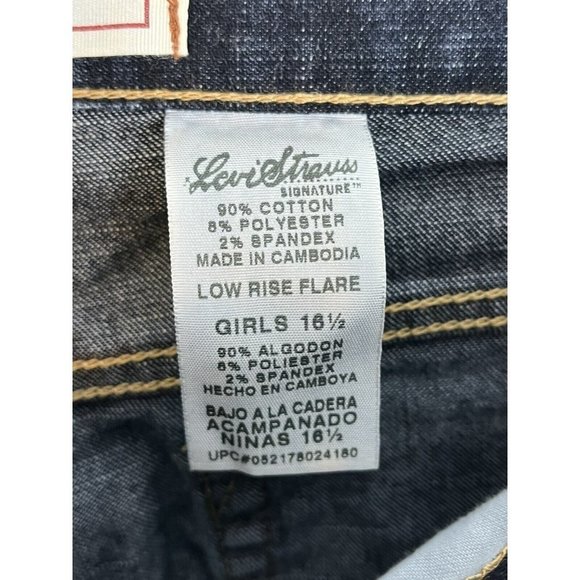 LEVI'S SIGNATURE LOW RISE FLARE JEANS GIRLS YOUTH sz16.5 (29x28.5) NWT - Picture 7 of 11